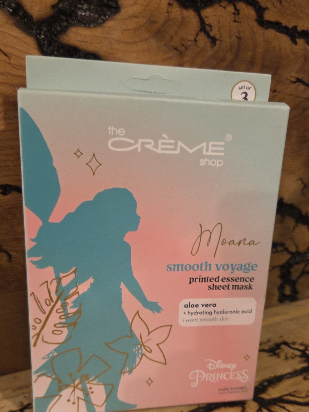 The Crème Shop Moana Smooth Voyage Aloe Vera Sheet Mask -3/bx New